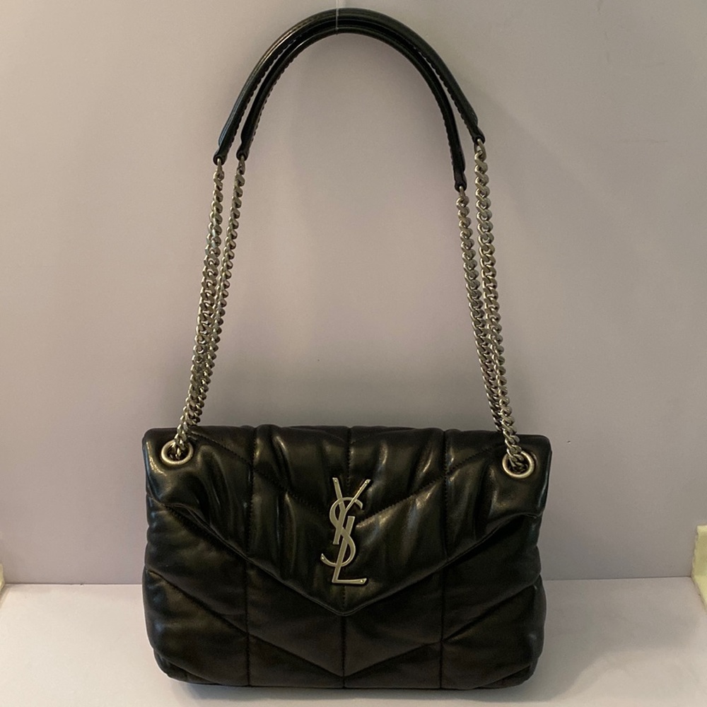 Yves Saint Laurent Puffer Small Chain Bag in Quilted Lambskin
